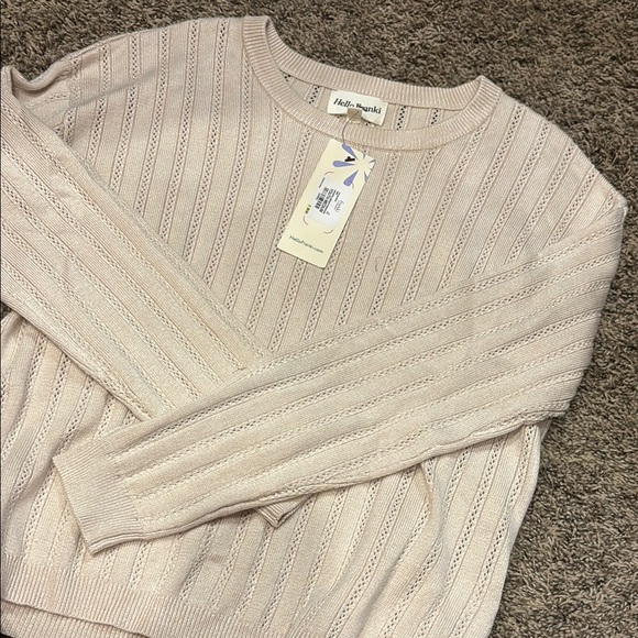 Hello Frankie Cream Sweater - Picture 1 of 2